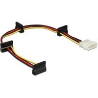 Delock 60142 Kabel Voeding Molex 4-polige stekker > 4 x SATA 15-polige bus 40cm