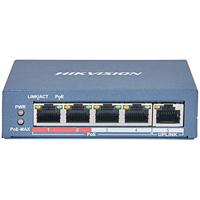 Switch HIKVISION 4 POE 10/100M Unmanaged, +1 Porta Uplink da 100M, 802.3af/at 25