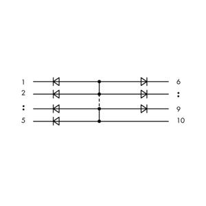 WAGO Diodemodule 286-807 Geschikt voor model: Wago 280-628, Wago 280-638, Wago 280-764 1 stuk(s)