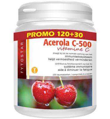 Fytostar Fytostar Acerola Vitamine C 500 Kauw (150tb)