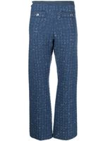 SANDRO sequin-embellished straight-leg trousers - Bleu