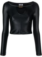 Versace Jeans Couture haut crop à plaque logo - Noir - thumbnail