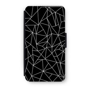 Geometrische lijnen wit: iPhone XS Flip Hoesje