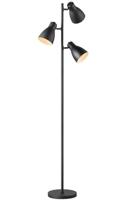 Home Sweet Home Moderne Vloerlamp | 38.5/38.5/166.5cm | Zwart | 3 lichts staande lamp |Met LED lichtbron E27 4W 806lm 2700K | met voetschakelaar | geschikt voor woonkamer, slaapkamer