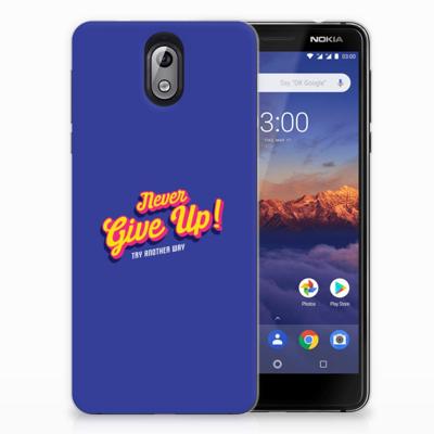 Nokia 3.1 (2018) Siliconen hoesje met naam Never Give Up Nokia 3.1 (2018) Siliconen hoesje met naam Never Give Up