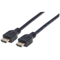 Manhattan 353953 HDMI-kabel HDMI Aansluitkabel HDMI-A-stekker, HDMI-A-stekker 5.00 m Zwart 4K UHD, UL gecertificeerd