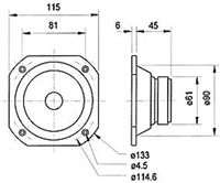 Visaton FRS 10 WP - 8 Ohm 4 inch 10 cm Breedband-luidspreker 25 W 8 Ω Wit Sauna luidspreker, Inbouwluidspreker, Zeewaterbestendig - thumbnail