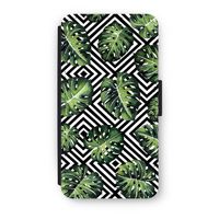 Geometrische jungle: iPhone X Flip Hoesje - thumbnail