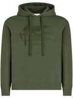 ETRO hoodie en coton à logo brodé - Vert