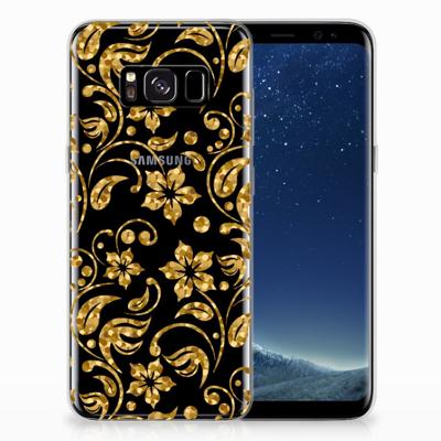 Samsung Galaxy S8 TPU Case Gouden Bloemen