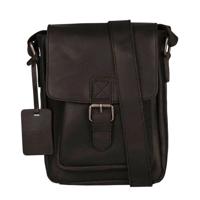 BURKELY leren crossbody tas Vintage Luke zwart