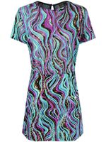 Maje trompe-l'oeil sequinned minidress - Bleu