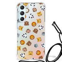 Doorzichtige Silicone Hoesje voor Samsung Galaxy S23 FE Dieren Emojis