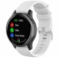 By Qubix - Compatible met Garmin Vivomove 3 / HR/Luxe/Sport/Style/Trend - Sportband met motief - Wit - Compatible Garmin bandje - Bandbreedte: 20mm
