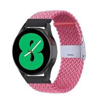 By Qubix - Compatible met Garmin Forerunner 255 - Braided nylon bandje - Roze - Compatible Garmin bandje - Bandbreedte: 22mm