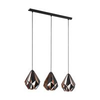 Eglo Hanglamp Carlton 1 zwart met roodkoper 49991