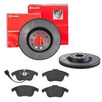 Remmenset, remschijf BREMBO, Remschijftype: Binnen geventileerd, Inbouwplaats: Vooras, u.a. für Seat, VW, Audi