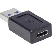 Manhattan USB 3.2 Gen 2 (USB 3.1 Gen 2) Adapter [1x USB 3.2 Gen 2 stekker A (USB 3.1) - 1x USB-C bus] Adapter