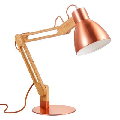 Besselink Bureaulamp wood ↕ 70 cm koper