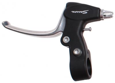 remgreep V-brakes links 3-vinger zilver/zwart