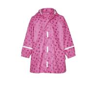Playshoes regenjas Sweethearts met all over print roze/donkerroze