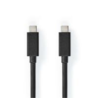 USB-Kabel | USB 3.2 Gen 2x2 | USB-C© Male | USB-C© Male | 100 W | 4K@60Hz | 20 Gbps | Vernikkeld