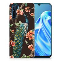 OPPO A91 TPU Hoesje Pauw met Bloemen