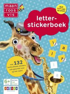 Maan roos vis letter-stickerboek