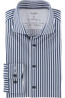 OLYMP Luxor 24/Seven Modern Fit Jersey shirt marine/wit, Gestreept - thumbnail