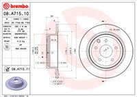 Remschijf BREMBO, Remschijftype: Massief, u.a. für Nissan