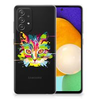 Samsung Galaxy A52 (5G/4G) Telefoonhoesje met Naam Cat Color - thumbnail