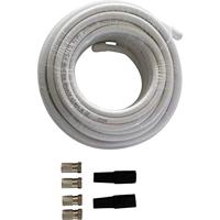 SAT-verbindingsset 4x F-stekker 2x rubberen draaddoorvoer, 20m Wittenberg antennes K-102941-10