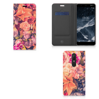 Nokia 5.1 (2018) Smart Cover Bosje Bloemen