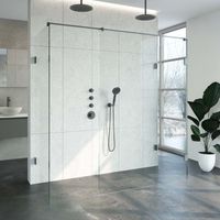 Inloopdouche Compleet XL Just Creating Profielloos 80x200 cm Gunmetal Sanitop