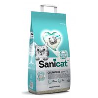 Sanicat Clumping White kattenbakvulling geurloos 10L 2 x 10 liter