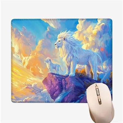 Muismat kleur muismat leeuw (1) bureauonderlegger, waterdichte gaming muismat, met anti-slip rubberen onderkant toetsenbord onderlegger, gaming accessoires voor kantoordecoratie, dames cadeau 400 x