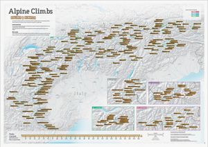 Scratch Map Alpine Climbs - Beklimmingen in de Alpen Collect & Scratch