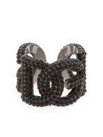 Dolce & Gabbana DG-logo rhinestone-embellished ring - Noir