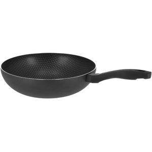 Aluminium zwarte wok/wokpan Mare met anti-aanbak laag 29 cm