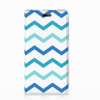 Huawei Y5 | Y6 2017 Hoesje met Magneet Zigzag Blauw