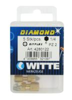 Witte PZ2 Diamond Bitflex Bits 5 stuks