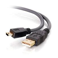 C2G/Cables to Go 29653 Ultima USB 2.0 A naar Mini-B kabel, houtskool (5 Meter)