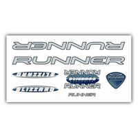 Fiets frame stickerset Runner Blizzard blauw - thumbnail