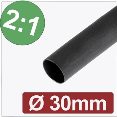 Quadrios 24CA273 Krimpkous zonder lijm Zwart 30 mm 15 mm Krimpverhouding:2:1 per meter