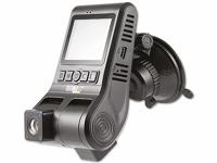 Technaxx FullHD Dual Dash Cam met 1080p, 120° voorkant en 480p, 80° binnencamera - Media afspelen, Bewegingsdetectie, Groothoeklens, Parkbewaking, Audio-opname - Dashcam TX-185