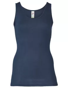 Dames Hemd Zijde Wol Engel Natur, Kleur Navy blauw, Maat 46/48 - Extra Large