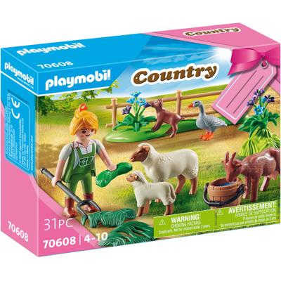 PLAYMOBIL cadeauset Country   Boerin met weidedieren (70608)