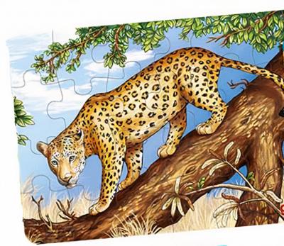 Goki legpuzzel Afrikaanse Dieren Tijger 12 cm hout 24 delig Goki legpuzzel Afrikaanse Dieren Tijger 12 cm hout 24 delig