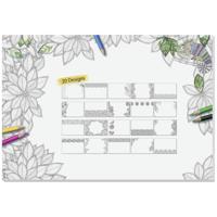 Sigel Adult Coloring HO580 Bureau onderlegger Blanco Zwart/wit (b x h) 595 mm x 410 mm - thumbnail