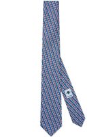 Gucci monogram silk tie - Bleu